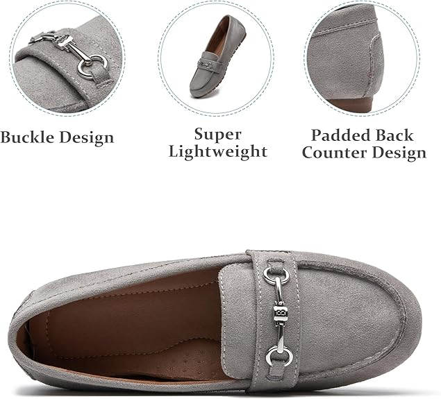 Zapatos de mocasines anchos para mujeres zapatos lindos elegantes zapatos de trabajo de comodidad