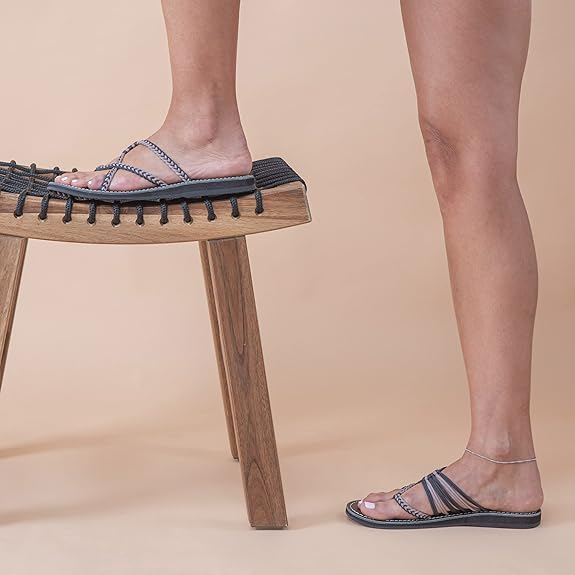 Sandalias de chanclas para mujeres Oceanside cómodos sandalias de tanga de lanas de verano casuales