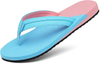Chanclas de dos tonos para mujeres con sandalias de tanga de tía de playa de la playa al aire libre