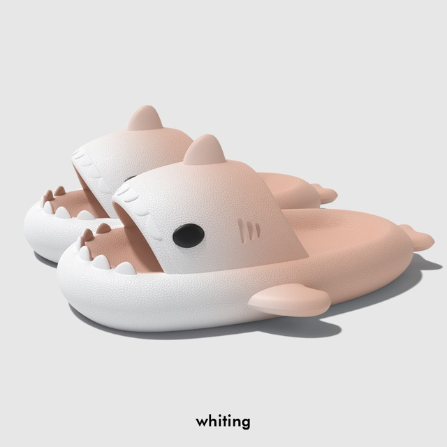 Shark Slides Unisex Cute Rainbow Shark Slides Adultos Cloudy Sharks Slides Mujeres Hombres Almohada Suela gruesa Lindos dibujos animados Sandalias con punta abierta Ligeras Comodidad Antideslizante Ducha Playa Zapatillas