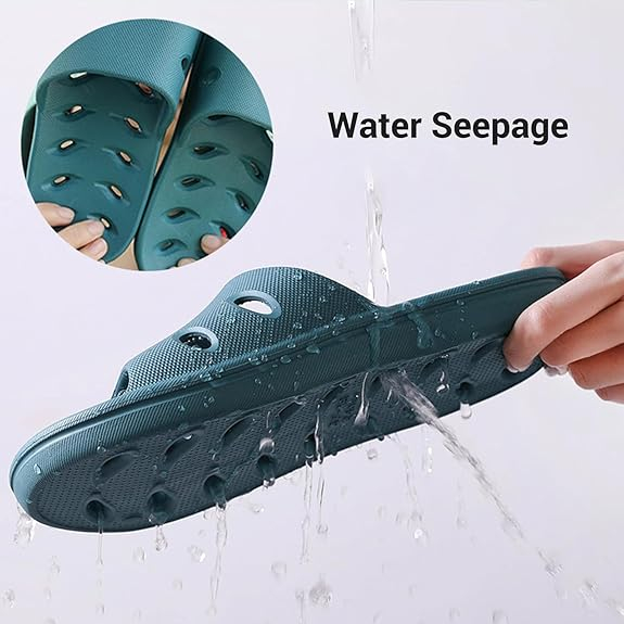 Zapatos de ducha Rápido seco sin deslizamiento Sandalias Sandalias Men Flip-Flops para el dormitorio de la universidad Sandalias de ducha Sandalias Tobogane