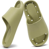 Zapatos de ducha para mujeres y hombres Sandalias de tobogán de masaje suave amortiguación de la piscina antideslizante Confortes del secado rápido con agujeros de drenaje zapatillas de baño