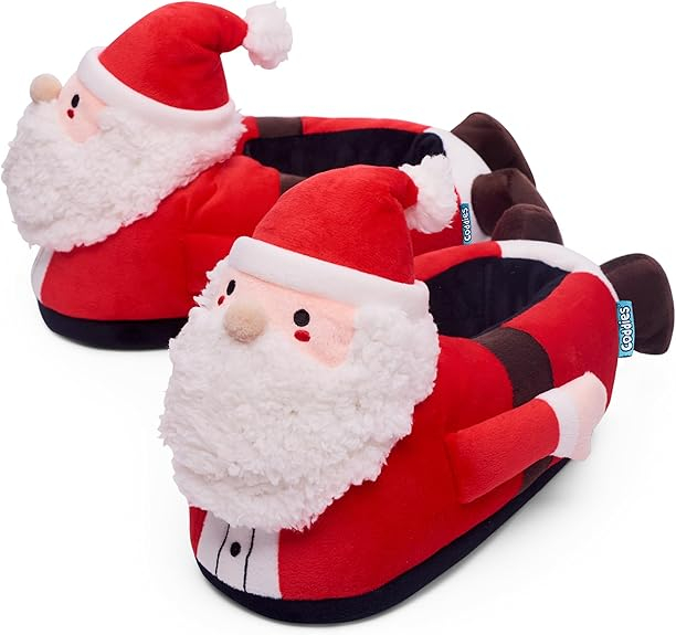 Santa zapatillas secreto regalo de santa regalo de vacaciones divertidas para hombres mujeres y niños 3 tamaños: s, m, l gag regalo