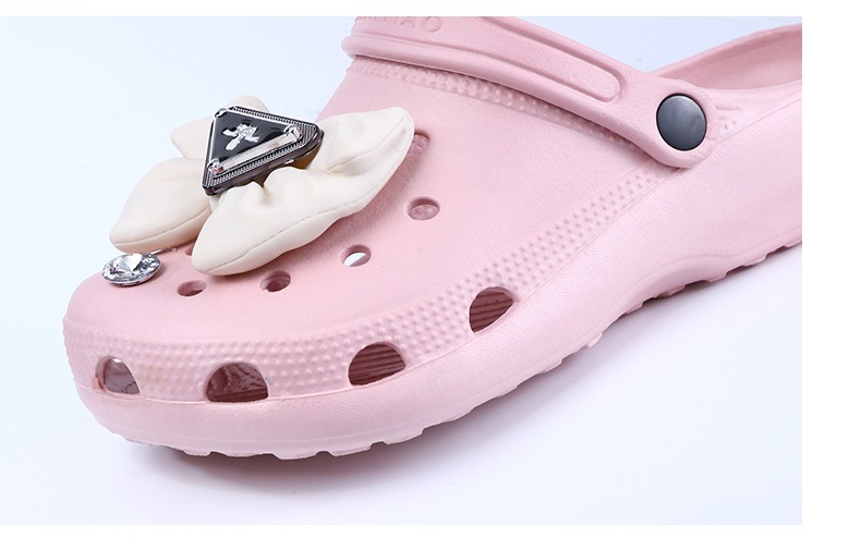 1 Uds. De dijes de zuecos con lazo, accesorios de PVC para zapatos con lazo verde, azul, blanco y negro, decoraciones para parejas, regalos para ni&ntilde;os