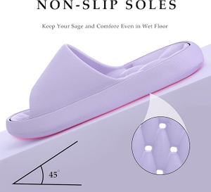 Zapatos de ducha de secado rápido hombres zapatillas de ducha livianas con agujero de drenaje para mujeres suaves zapatillas de baño para gimnasio, spa, piscina anti-slip sandalias de baño de baño de baño sandalias