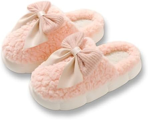 Pineza de arco para dormitorio en casa, suela gruesa interior, calzado difuso lindo para la temporada de vacaciones de primavera/otoño/invierno